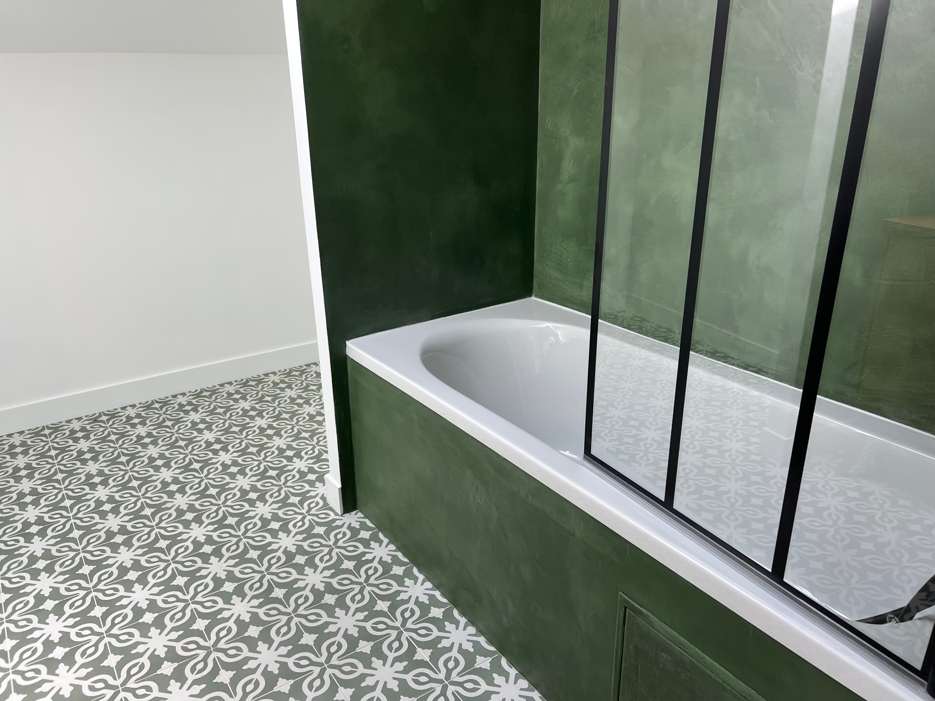 Îlot central béton ciré