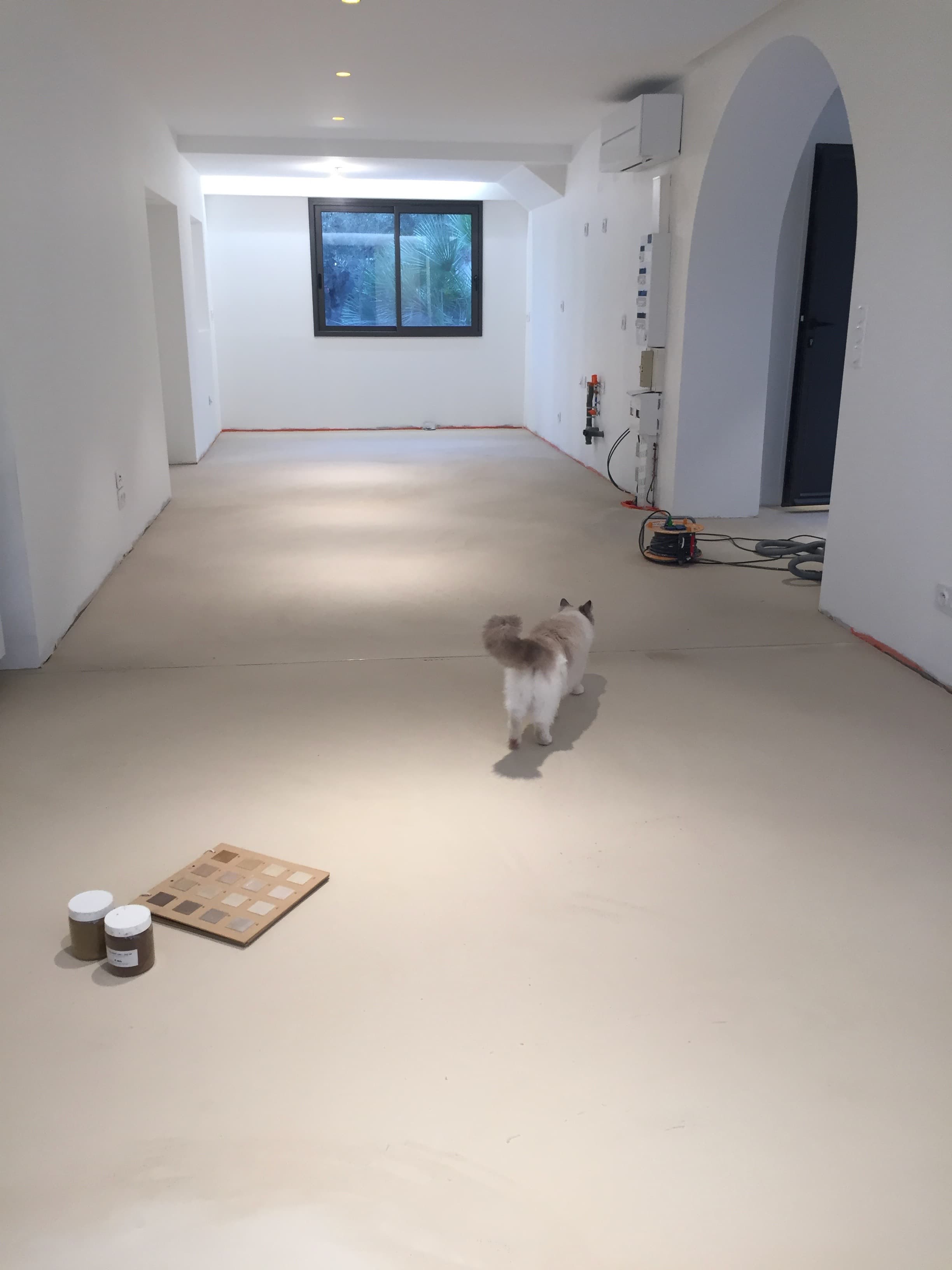 Vasque et meuble béton ciré